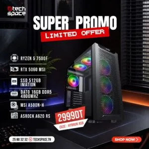 PC Gamer Super Promo - AMD Ryzen 5 7500F | MSI RTX 5060 | 16GB RAM DDR5 | 512GB SSD
