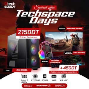 Full Setup – Techspace Days Edition | Ryzen 5 5600X | RTX 5060 | 16GB DDR4 | 500GB SSD