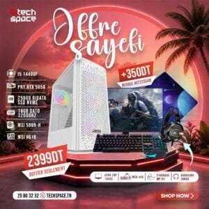 Full Setup – OFFRE SAYEFI | Intel Core i5 14400F | PNY RTX 5050 | 16GB | NVMe 256GB