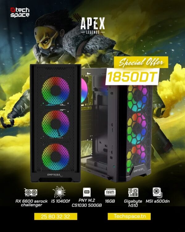 PC-Intel | Intel Core i5 10400F | RX 6600 ASRock Challenger | 16GB DDR4 | 500GB SSD