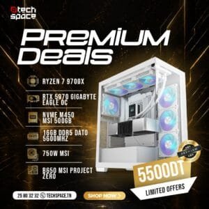 Setup Techspace - Premium Deals | AMD Ryzen 7 9700X | RTX 5070 Gigabyte Eagle OC | 16GB DDR5 | SSD 500GB