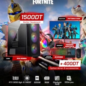 Full Setup – Fortnite Edition | i5 11400F | RTX 3050 6GB | 16GB DDR4 | 500GB SSD