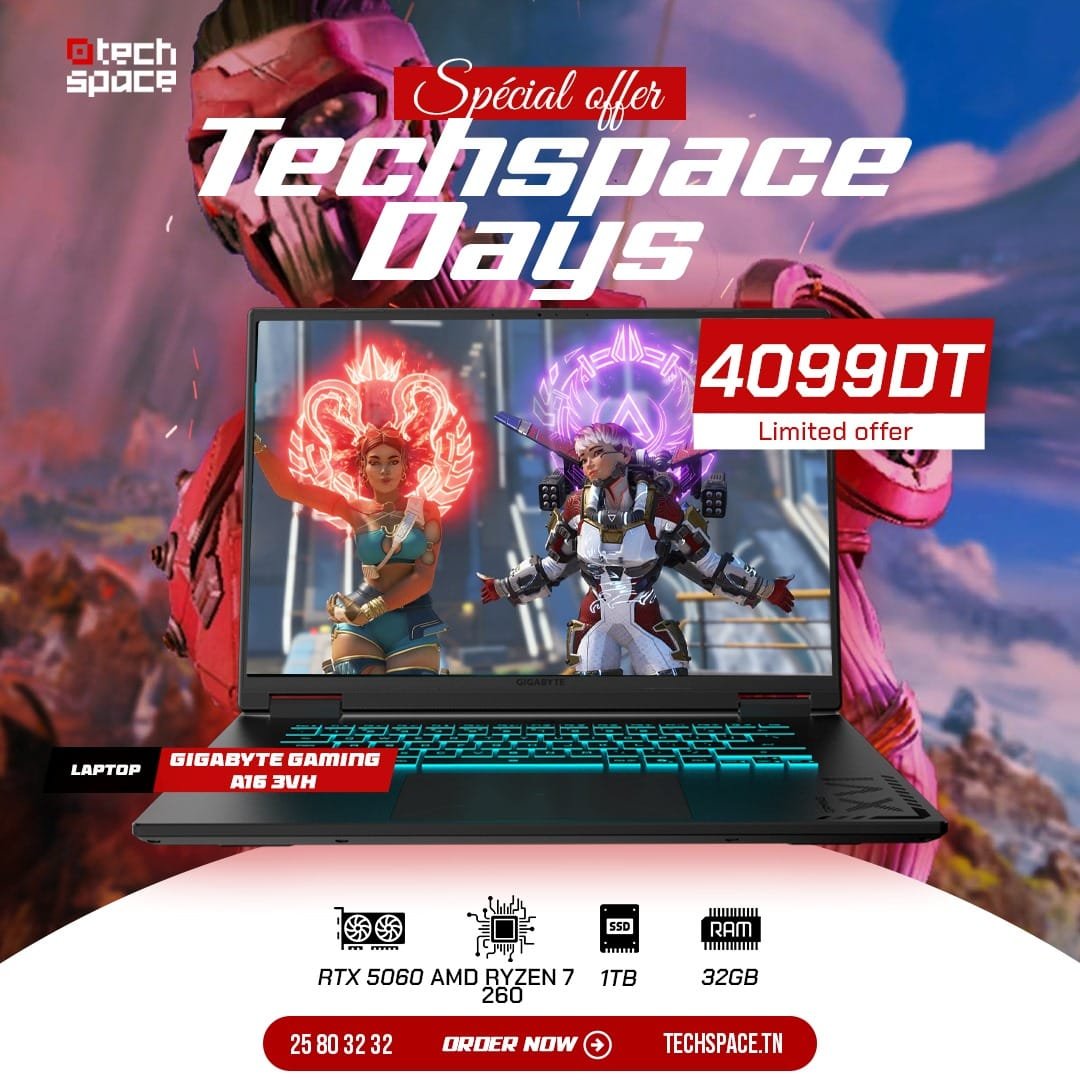 GIGABYTE GAMING A16 3VH | IPS WQXGA 165Hz | AMD Ryzen 7 260 | RTX 5060 | 32GB Ram | 1TB SSD