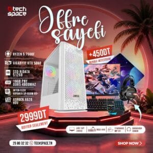 Full Setup – OFFRE SAYEFI | AMD Ryzen 5 7500F | GIGABYTE RTX 5060 | 16GB | SSD 512GB