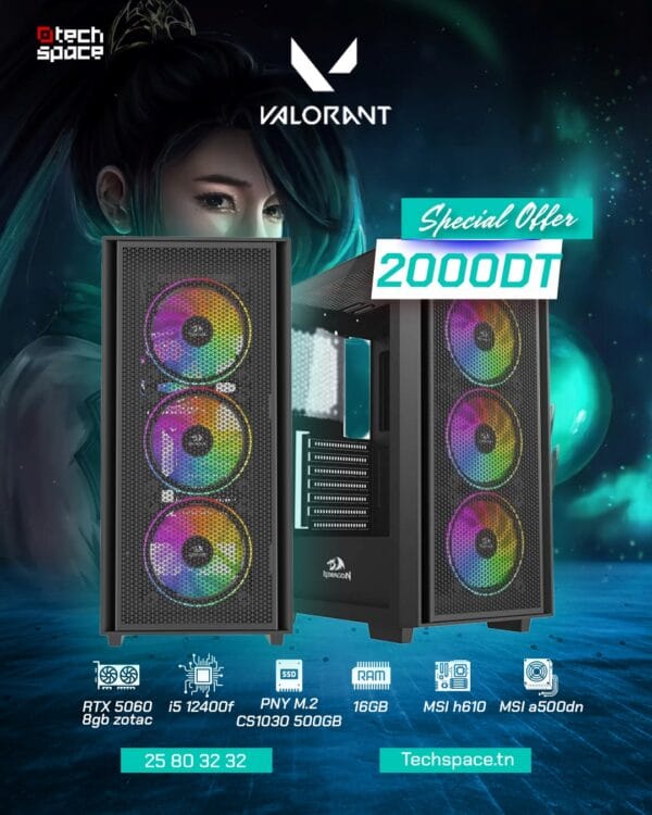 PC-Intel | Intel Core i5 12400F | RTX 5060 8GB ZOTAC | 16GB DDR4 | 500GB SSD
