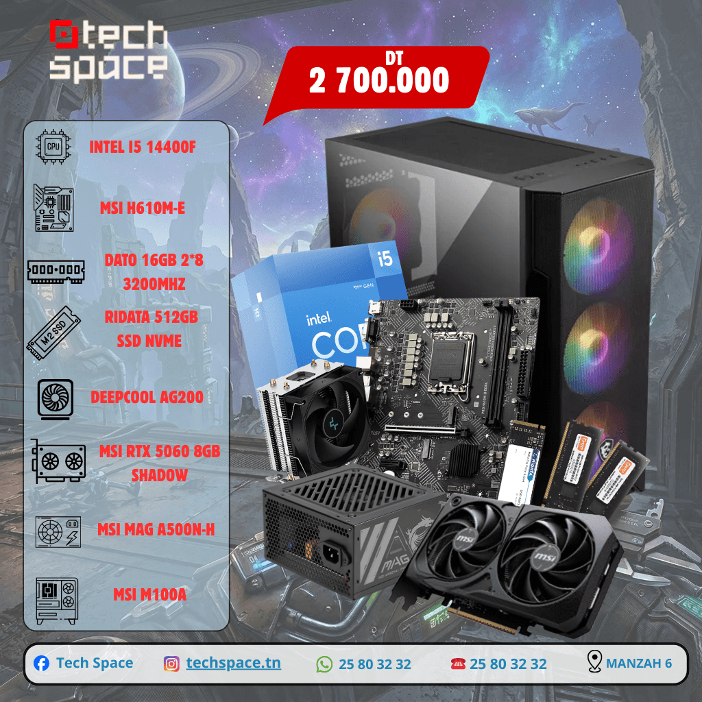 INTEL I5 14400F | RTX 5060 | 16GB RAM | 512GB