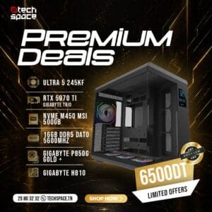 Setup Techspace - Premium Deals | Intel Ultra 5 245KF | RTX 5070 Ti Gigabyte | 16GB DDR5 | SSD 500GB