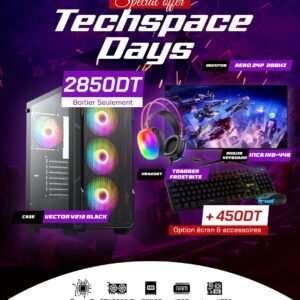 Full Setup – Techspace Days Edition | Ryzen 5 5800x | RTX 5060 Ti 8GB | 16GB DDR4 | 500GB SSD