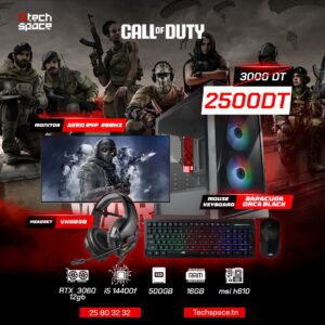Full Setup – Call of Duty Edition | NVIDIA RTX 3060 12GB | i5-14400F | 16GB DDR4 | 500GB SSD | Aero 24" 200Hz