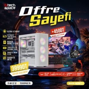 Full Setup – OFFRE SAYEFI | Intel Core Ultra 5 245KF | RTX 5060Ti Gigabyte 16GB | 16GB DDR5 | NVMe 512GB