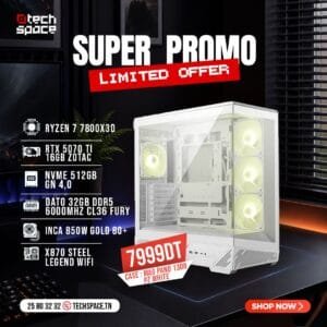 PC Gamer Super Promo - AMD Ryzen 7 7800X3D | Zotac RTX 5070 Ti 16GB | 32GB RAM DDR5 | 512GB NVMe