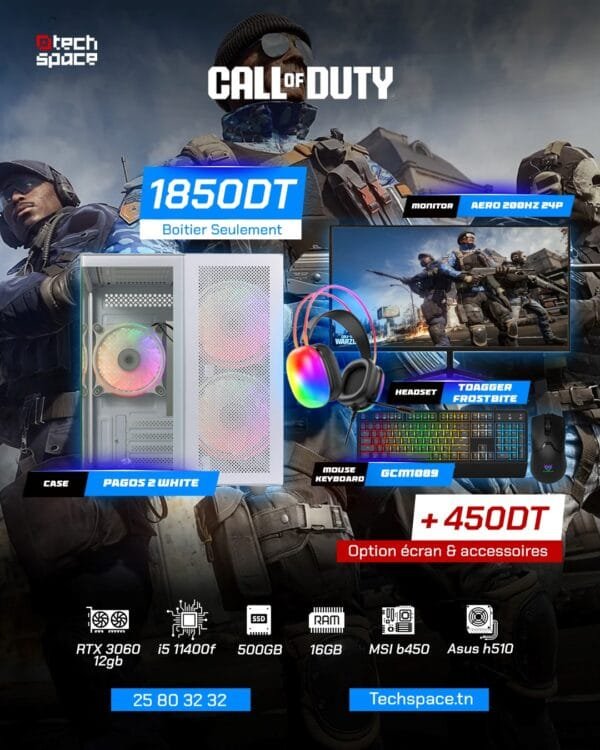 Full Setup – Call Of Duty Edition | i5 11400F | RTX 3060 12GB | 16GB DDR4 | 500GB SSD