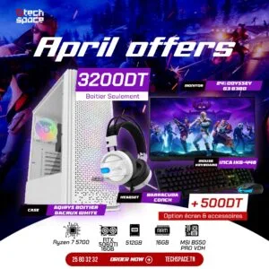 Full Setup – APRIL OFFER | Ryzen 7 5700 | RTX 5060 TI 16GB | 16GB | SSD 512GB