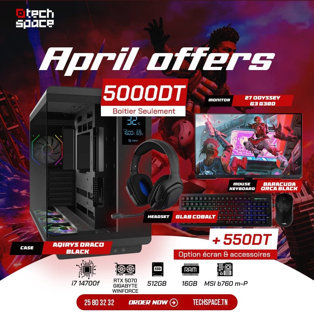 Full Setup – APRIL OFFER | Intel I7 14700f | RTX 5070 | 16GB | SSD 512GB