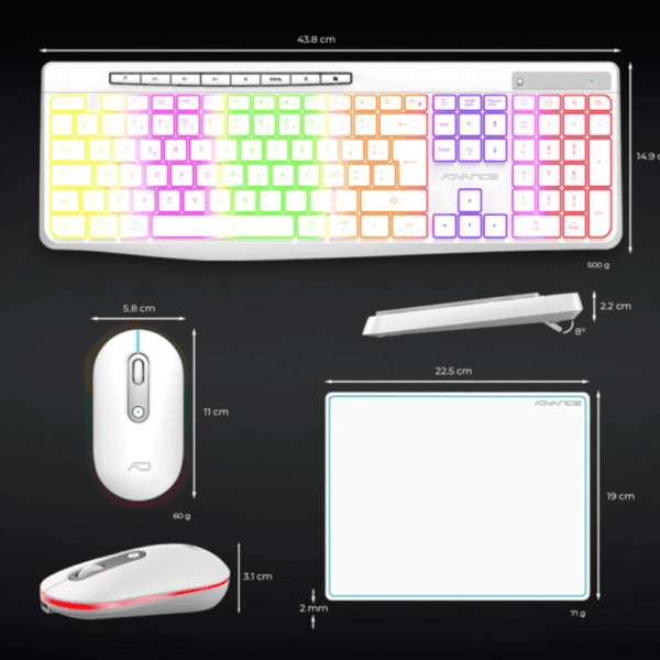 ADVANCE SANS FIL RGB  - WHITE – Image 2