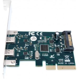 Carte d'extension PCI Express 4X | 2 Ports USB 3.1 Type C