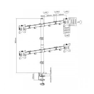 SBOX Support de bureau LCD-352/4 / 13"-32"